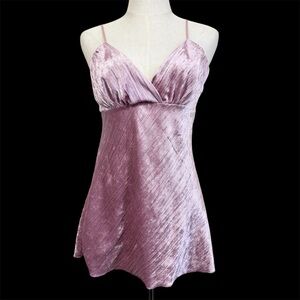 Vintage Y2K Lilac Velvet Babydoll Cami Top Size M Meghan Noland Fairy Coquette